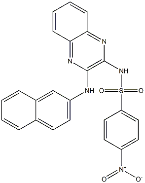 4-nitro-N-[3-(2-naphthylamino)-2-quinoxalinyl]benzenesulfonamide Structure