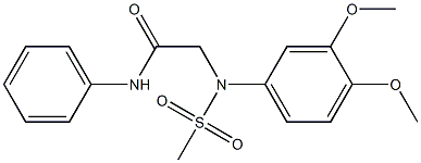 2-[3,4-dimethoxy(methylsulfonyl)anilino]-N-phenylacetamide Structure