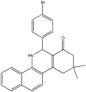 6-(4-bromophenyl)-9,9-dimethyl-6,8,9,10-tetrahydrobenzo[c]phenanthridin-7(5H)-one Structure