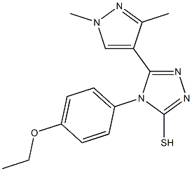 5-(1,3-dimethyl-1H-pyrazol-4-yl)-4-(4-ethoxyphenyl)-4H-1,2,4-triazole-3-thiol Structure
