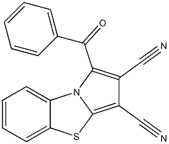 1-benzoylpyrrolo[2,1-b][1,3]benzothiazole-2,3-dicarbonitrile 구조식 이미지