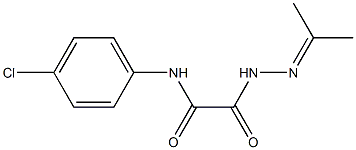 N-(4-chlorophenyl)-2-[2-(1-methylethylidene)hydrazino]-2-oxoacetamide Structure