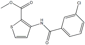 methyl 3-[(3-chlorobenzoyl)amino]-2-thiophenecarboxylate Structure