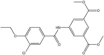dimethyl 5-[(3-chloro-4-ethoxybenzoyl)amino]isophthalate Structure