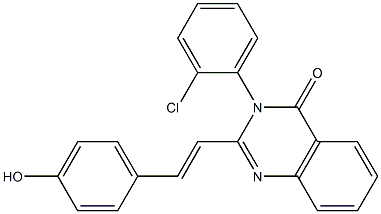 3-(2-chlorophenyl)-2-[2-(4-hydroxyphenyl)vinyl]-4(3H)-quinazolinone 구조식 이미지