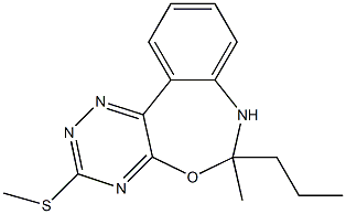 6-methyl-3-(methylsulfanyl)-6-propyl-6,7-dihydro[1,2,4]triazino[5,6-d][3,1]benzoxazepine 구조식 이미지