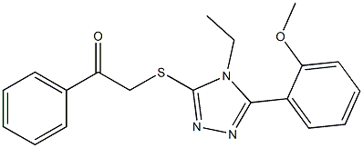 2-{[4-ethyl-5-(2-methoxyphenyl)-4H-1,2,4-triazol-3-yl]sulfanyl}-1-phenylethanone Structure