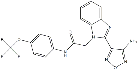 2-[2-(4-amino-1,2,5-oxadiazol-3-yl)-1H-benzimidazol-1-yl]-N-[4-(trifluoromethoxy)phenyl]acetamide Structure