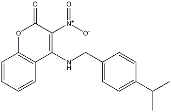 3-nitro-4-[(4-isopropylbenzyl)amino]-2H-chromen-2-one Structure