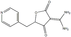 3-(diaminomethylene)-5-(4-pyridinylmethyl)-2,4(3H,5H)-furandione 구조식 이미지