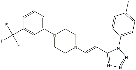 1-{2-[1-(4-methylphenyl)-1H-tetraazol-5-yl]vinyl}-4-[3-(trifluoromethyl)phenyl]piperazine 구조식 이미지