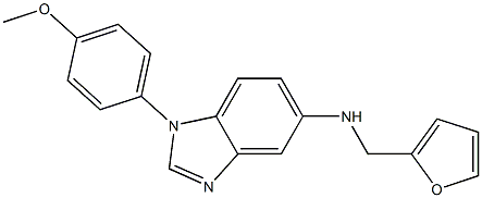 N-(2-furylmethyl)-N-[1-(4-methoxyphenyl)-1H-benzimidazol-5-yl]amine 구조식 이미지