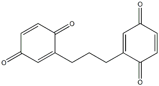 2-[3-(3,6-dioxo-1,4-cyclohexadien-1-yl)propyl]benzo-1,4-quinone 구조식 이미지