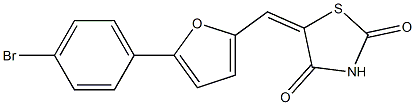 5-{[5-(4-bromophenyl)-2-furyl]methylene}-1,3-thiazolidine-2,4-dione Structure