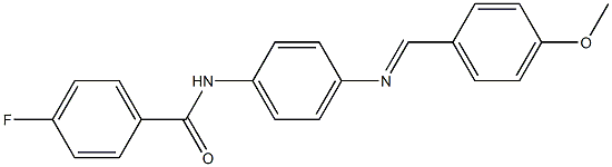 4-fluoro-N-{4-[(4-methoxybenzylidene)amino]phenyl}benzamide 구조식 이미지