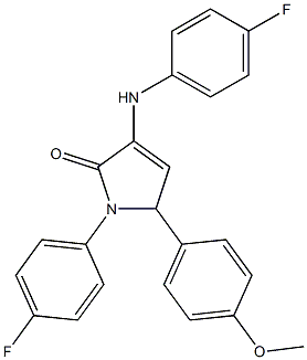 3-(4-fluoroanilino)-1-(4-fluorophenyl)-5-(4-methoxyphenyl)-1,5-dihydro-2H-pyrrol-2-one Structure