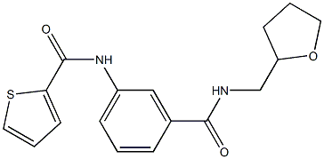 N-(3-{[(tetrahydrofuran-2-ylmethyl)amino]carbonyl}phenyl)thiophene-2-carboxamide Structure