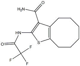 2-[(trifluoroacetyl)amino]-4,5,6,7,8,9-hexahydrocycloocta[b]thiophene-3-carboxamide 구조식 이미지