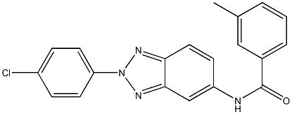 N-[2-(4-chlorophenyl)-2H-1,2,3-benzotriazol-5-yl]-3-methylbenzamide 구조식 이미지