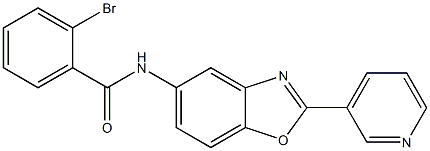 2-bromo-N-(2-pyridin-3-yl-1,3-benzoxazol-5-yl)benzamide 구조식 이미지
