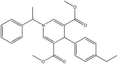 dimethyl 4-(4-ethylphenyl)-1-(1-phenylethyl)-1,4-dihydro-3,5-pyridinedicarboxylate 구조식 이미지