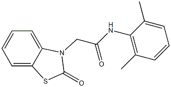 N-(2,6-dimethylphenyl)-2-(2-oxo-1,3-benzothiazol-3(2H)-yl)acetamide 구조식 이미지