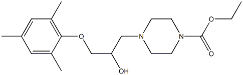 ethyl 4-[2-hydroxy-3-(mesityloxy)propyl]-1-piperazinecarboxylate 구조식 이미지