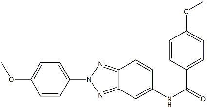 4-methoxy-N-[2-(4-methoxyphenyl)-2H-1,2,3-benzotriazol-5-yl]benzamide 구조식 이미지