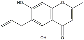 6-allyl-5,7-dihydroxy-2-methyl-4H-chromen-4-one 구조식 이미지