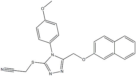 ({4-(4-methoxyphenyl)-5-[(2-naphthyloxy)methyl]-4H-1,2,4-triazol-3-yl}sulfanyl)acetonitrile 구조식 이미지