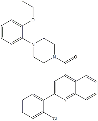 2-(4-{[2-(2-chlorophenyl)-4-quinolinyl]carbonyl}-1-piperazinyl)phenyl ethyl ether Structure