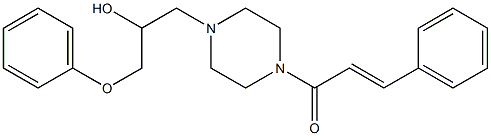 1-(4-cinnamoyl-1-piperazinyl)-3-phenoxy-2-propanol 구조식 이미지