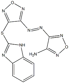 4-{[4-(1H-benzimidazol-2-ylsulfanyl)-1,2,5-oxadiazol-3-yl]diazenyl}-1,2,5-oxadiazol-3-ylamine Structure