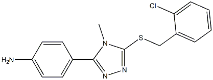 4-{5-[(2-chlorobenzyl)sulfanyl]-4-methyl-4H-1,2,4-triazol-3-yl}phenylamine 구조식 이미지