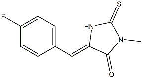 5-(4-fluorobenzylidene)-3-methyl-2-thioxo-4-imidazolidinone Structure