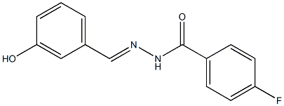 4-fluoro-N'-(3-hydroxybenzylidene)benzohydrazide Structure