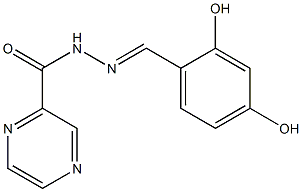 N'-(2,4-dihydroxybenzylidene)-2-pyrazinecarbohydrazide 구조식 이미지