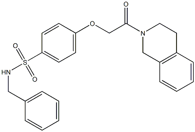 N-benzyl-4-[2-(3,4-dihydro-2(1H)-isoquinolinyl)-2-oxoethoxy]benzenesulfonamide Structure