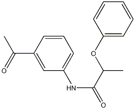 N-(3-acetylphenyl)-2-phenoxypropanamide 구조식 이미지