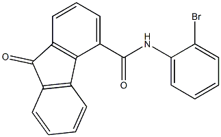 N-(2-bromophenyl)-9-oxo-9H-fluorene-4-carboxamide 구조식 이미지