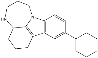 11-cyclohexyl-1,2,3,3a,4,5,6,7-octahydro[1,4]diazepino[3,2,1-jk]carbazole Structure