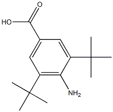 4-amino-3,5-ditert-butylbenzoic acid 구조식 이미지