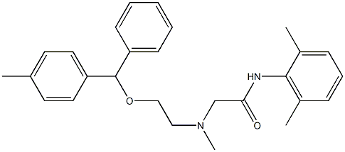 N-(2,6-dimethylphenyl)-2-(methyl{2-[(4-methylphenyl)(phenyl)methoxy]ethyl}amino)acetamide 구조식 이미지