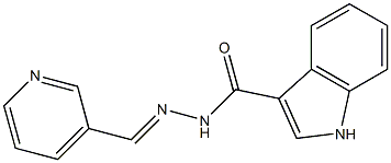 N'-(3-pyridinylmethylene)-1H-indole-3-carbohydrazide 구조식 이미지