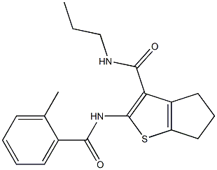 2-[(2-methylbenzoyl)amino]-N-propyl-5,6-dihydro-4H-cyclopenta[b]thiophene-3-carboxamide Structure