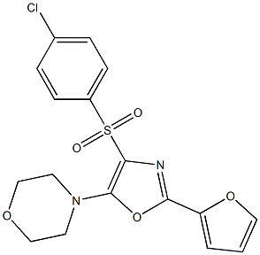 4-{4-[(4-chlorophenyl)sulfonyl]-2-furan-2-yl-1,3-oxazol-5-yl}morpholine Structure