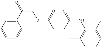 2-oxo-2-phenylethyl 4-(2,6-dimethylanilino)-4-oxobutanoate Structure