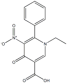1-ethyl-5-nitro-4-oxo-6-phenyl-1,4-dihydro-3-pyridinecarboxylic acid Structure