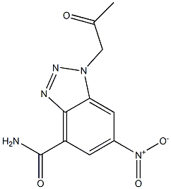 6-nitro-1-(2-oxopropyl)-1H-1,2,3-benzotriazol-4-ylformamide 구조식 이미지