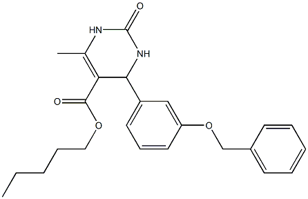 pentyl 4-[3-(benzyloxy)phenyl]-6-methyl-2-oxo-1,2,3,4-tetrahydro-5-pyrimidinecarboxylate Structure